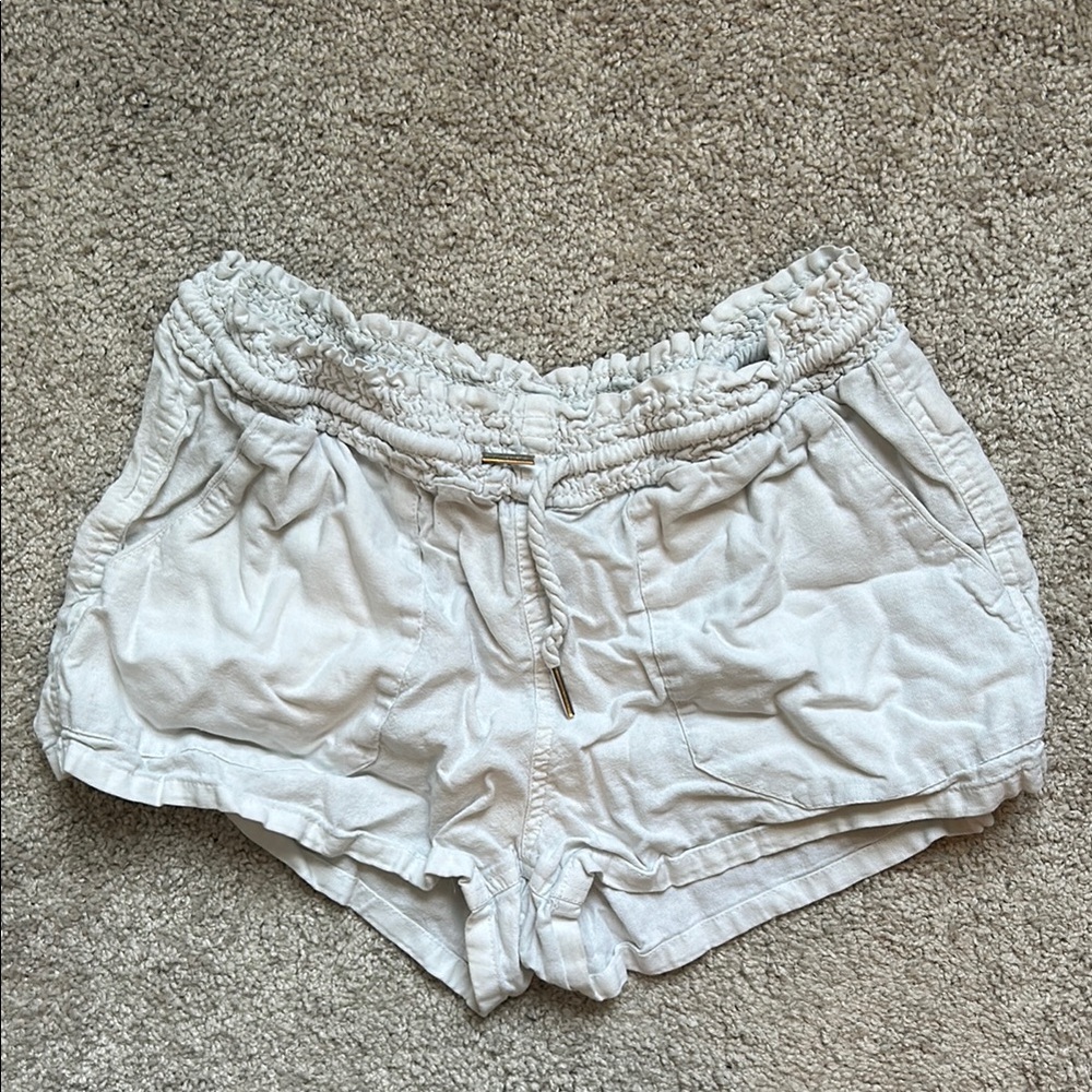 Love Tree White High Waist Shorts